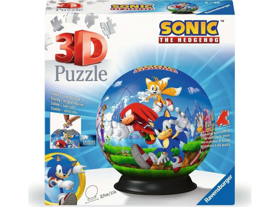 RAVENSBURGER 3D Puzzleball Sonic 72 dielikov