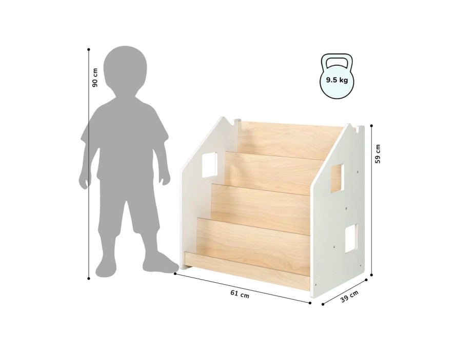 BusyKids Stojan na knihy biely