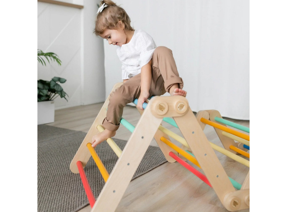 BusyKids Veľká skladacia lezecká zostava dúhová