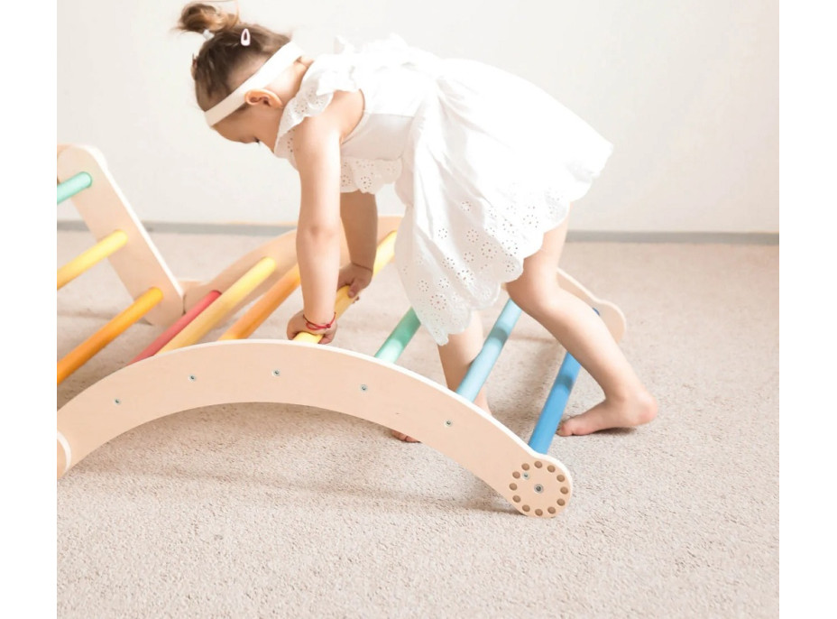 BusyKids Veľká skladacia lezecká zostava dúhová