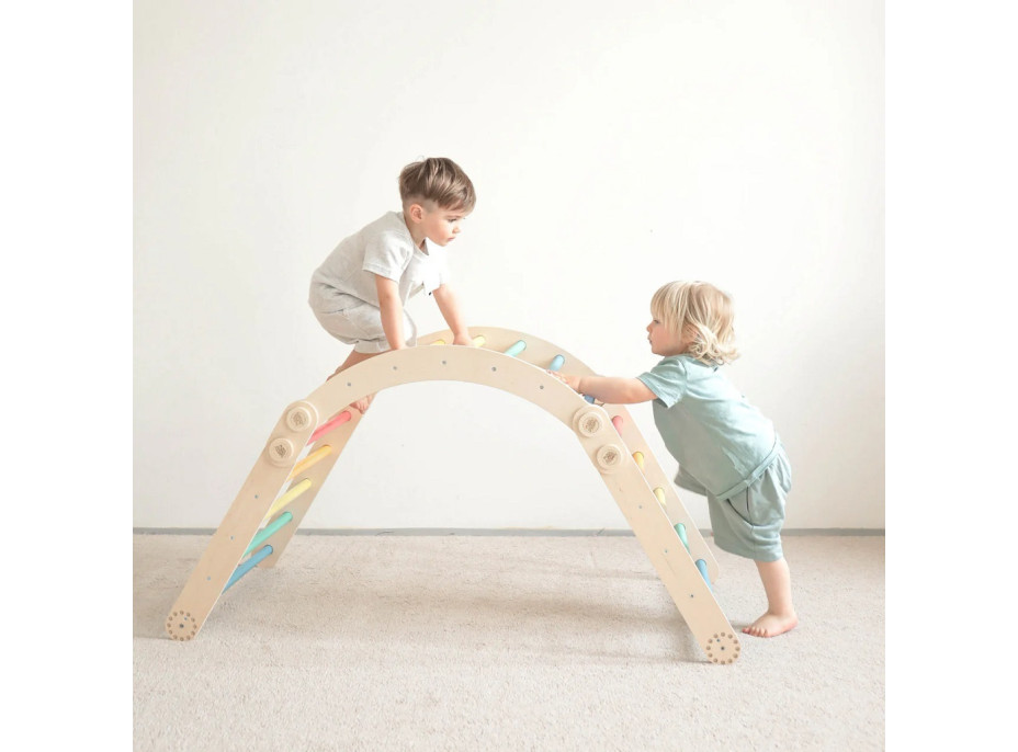 BusyKids Veľká skladacia lezecká zostava dúhová