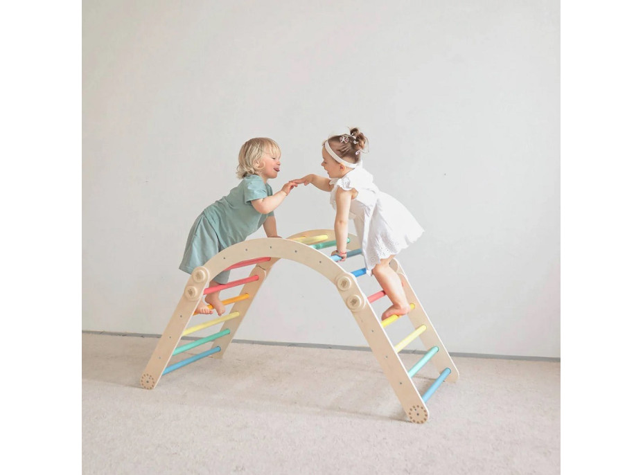 BusyKids Veľká skladacia lezecká zostava dúhová