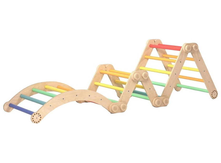 BusyKids Veľká skladacia lezecká zostava dúhová