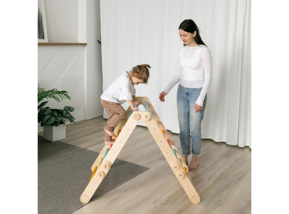 BusyKids Veľká skladacia lezecká zostava dúhová