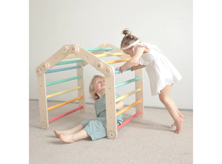 BusyKids Malá skladacia lezecká zostava dúhová