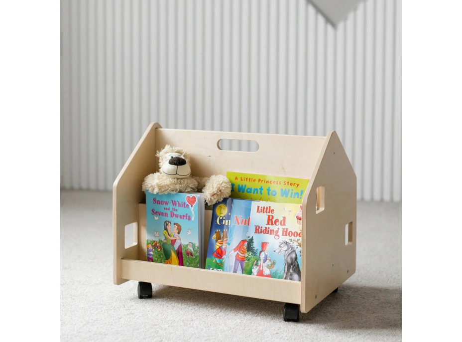 BusyKids Obojstranná knižnica na kolieskach