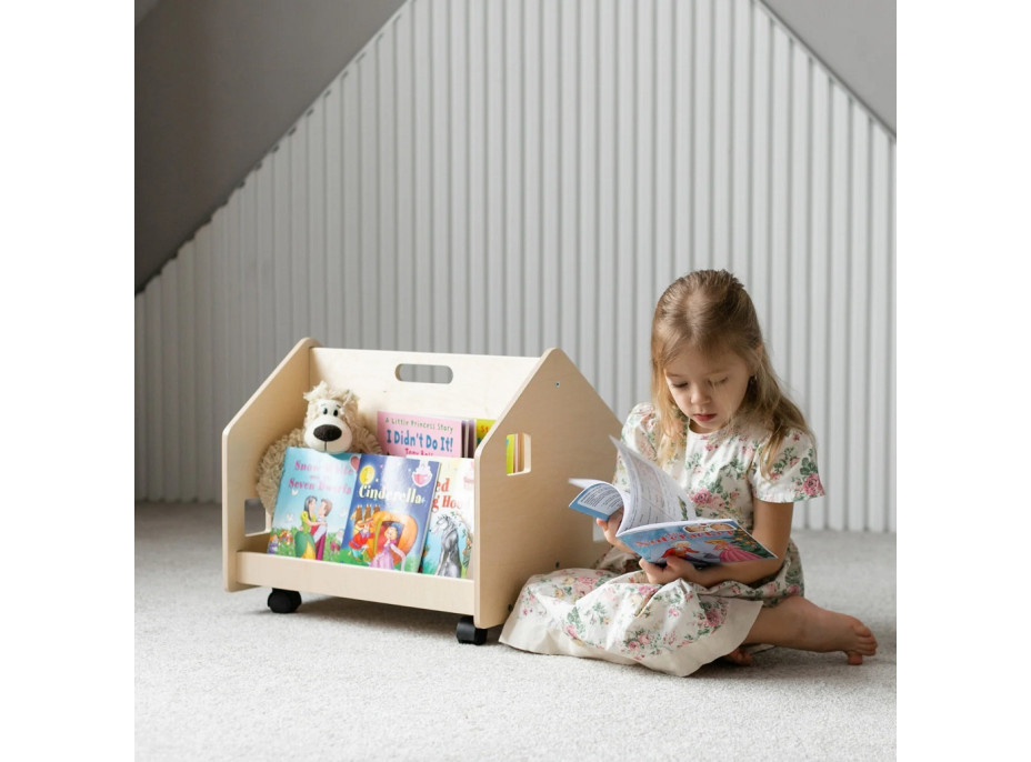 BusyKids Obojstranná knižnica na kolieskach