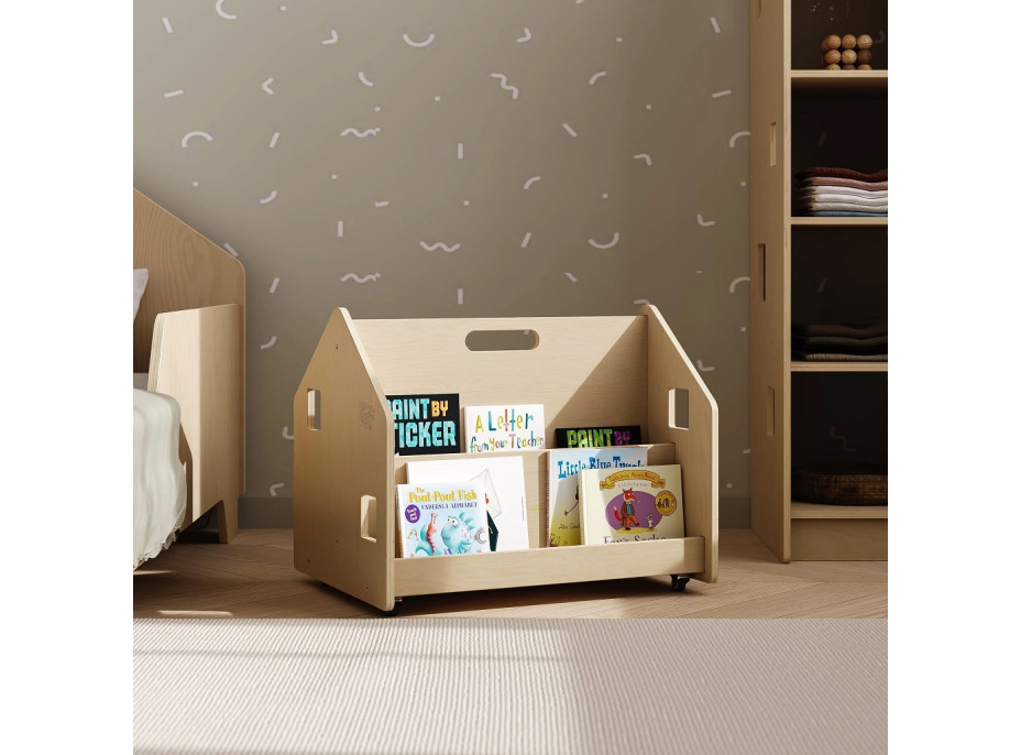 BusyKids Obojstranná knižnica na kolieskach