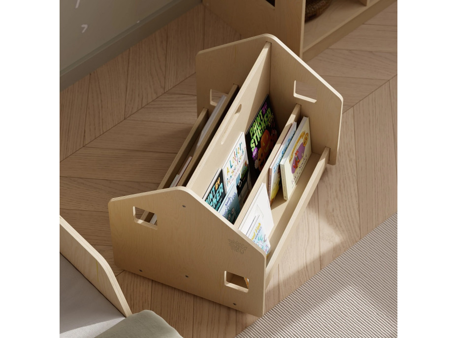 BusyKids Obojstranná knižnica na kolieskach