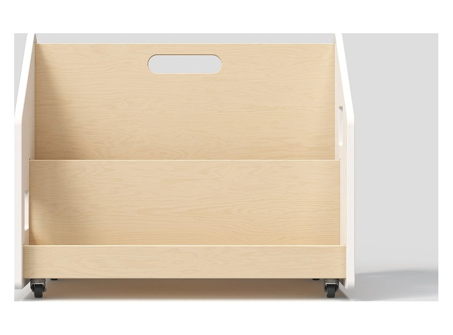 BusyKids Obojstranná knižnica na kolieskach biela