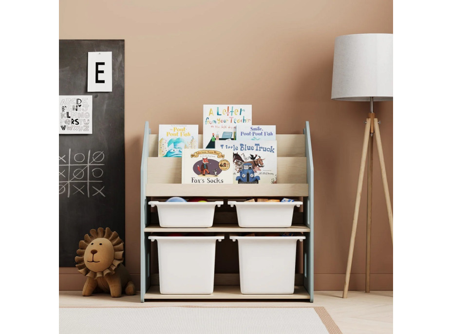 BusyKids Police na hračky a knihy modrá