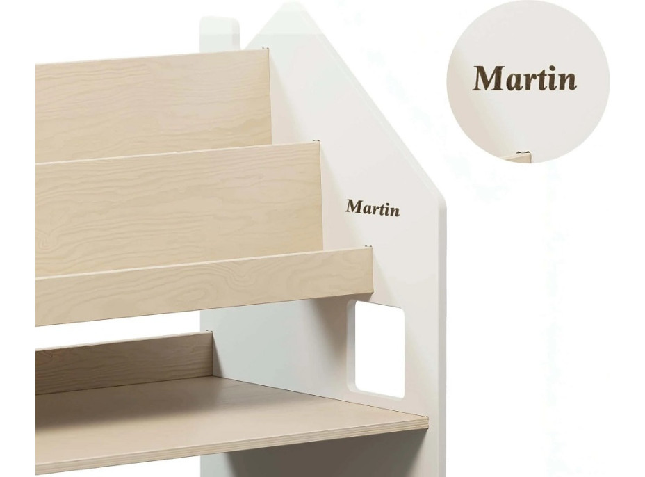 BusyKids Police na hračky a knihy biela