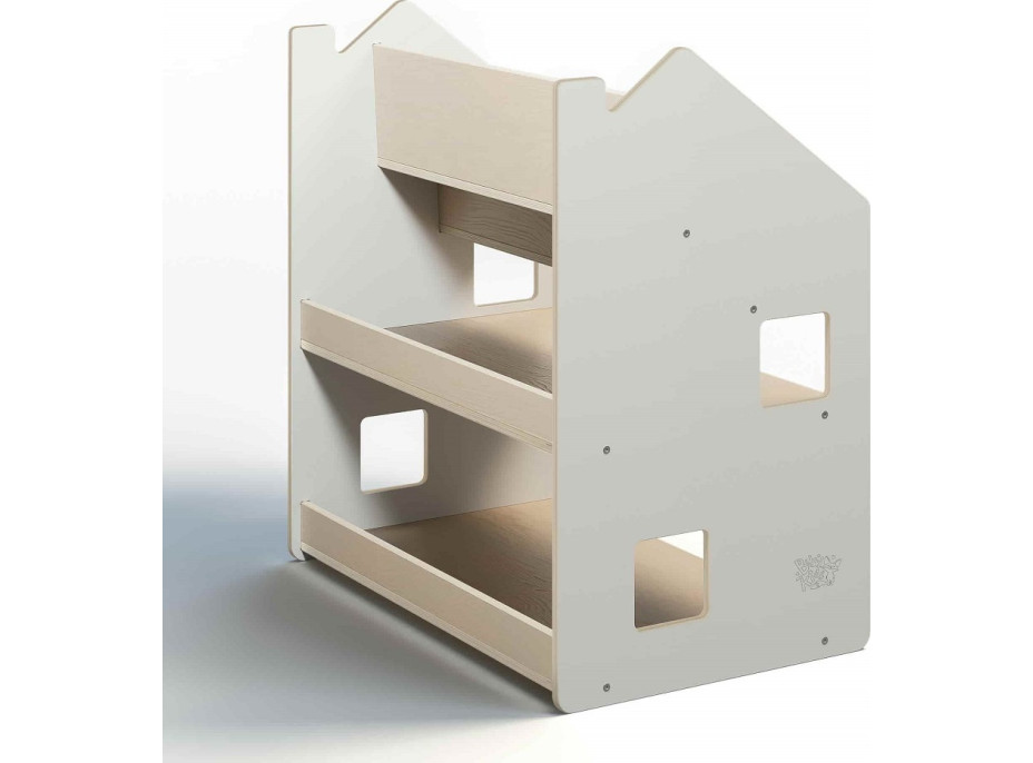 BusyKids Police na hračky a knihy biela