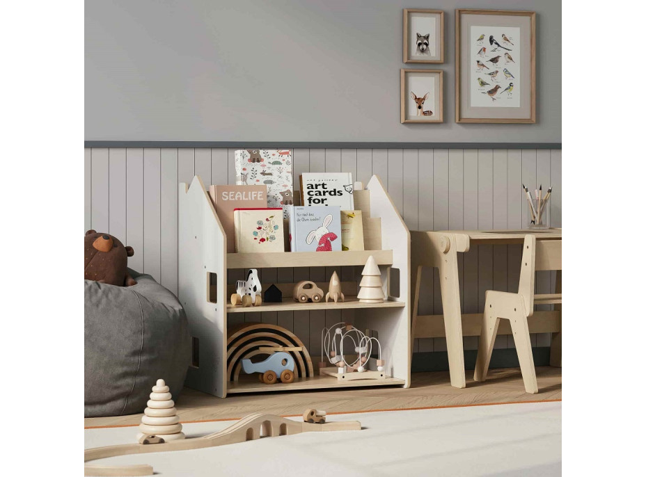 BusyKids Police na hračky a knihy biela