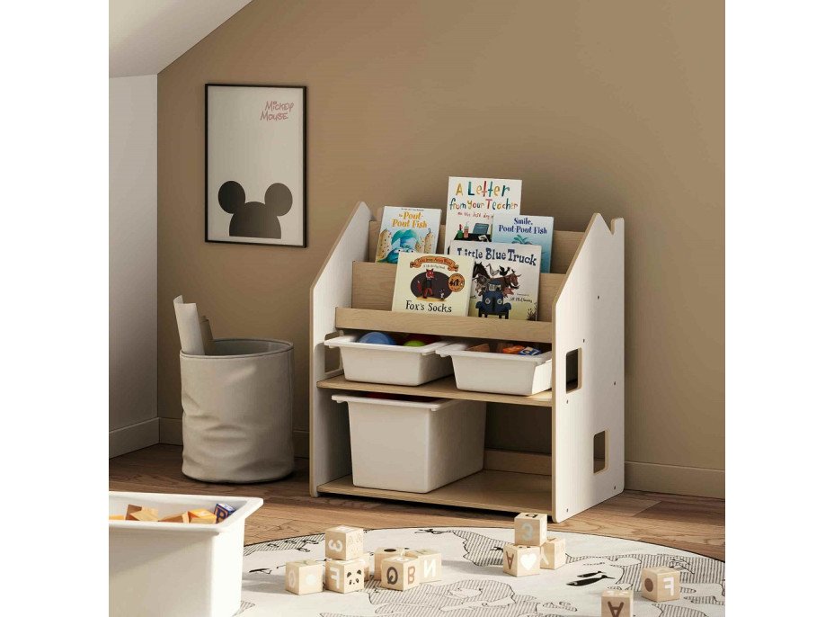 BusyKids Police na hračky a knihy biela