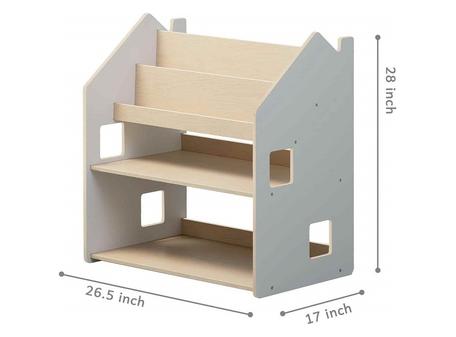 BusyKids Police na hračky a knihy biela