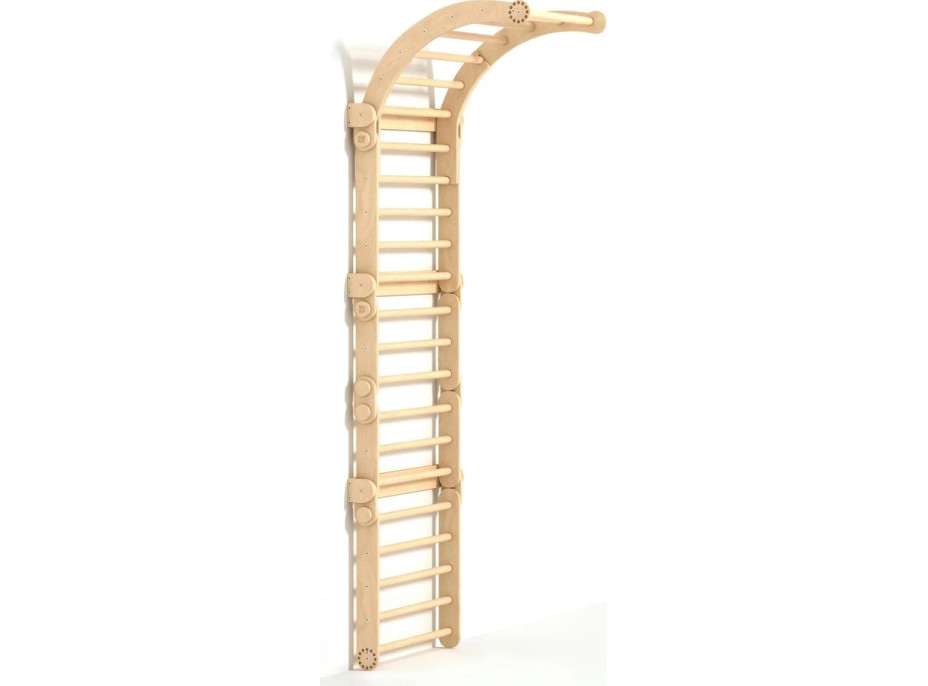 BusyKids Drevené domáce rebriny s hrazdou nelakované