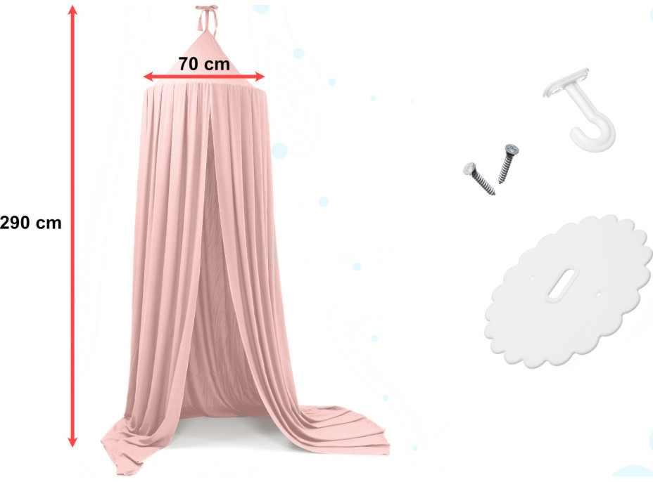Baldachýn do detskej izby - ružový