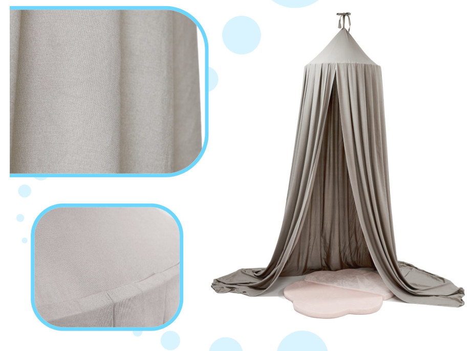 Baldachýn do detskej izby - šedý