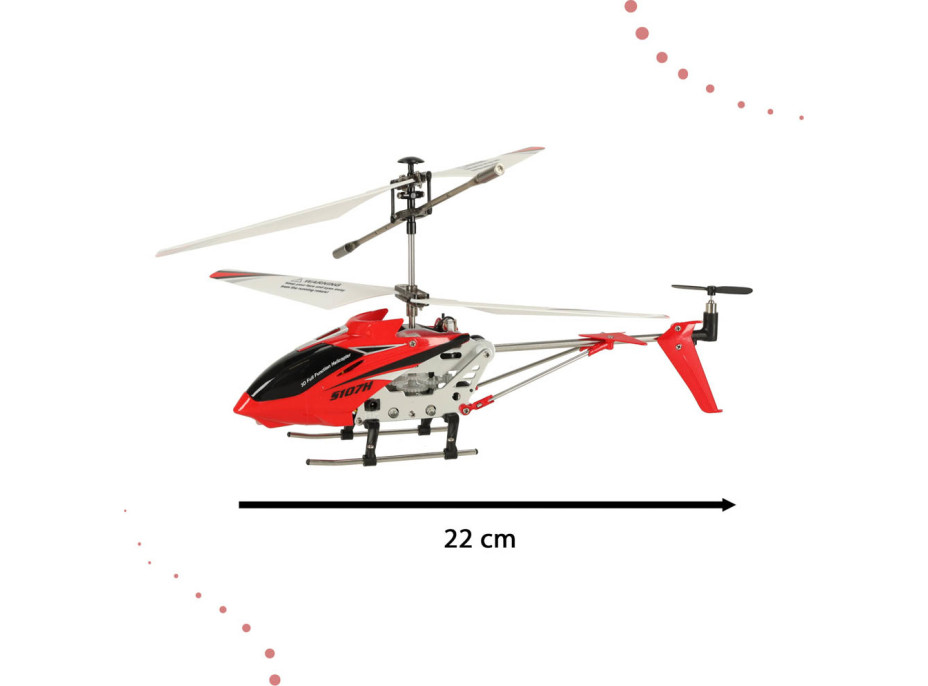 SYMA S107H RC vrtuľník 2,4 GHz RTF - červený