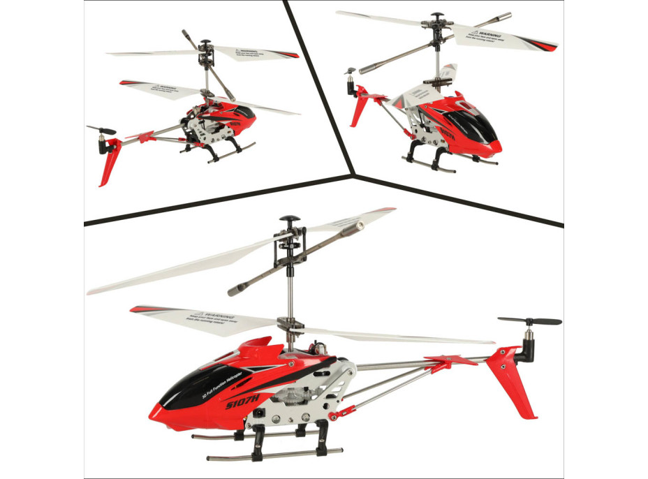 SYMA S107H RC vrtuľník 2,4 GHz RTF - červený