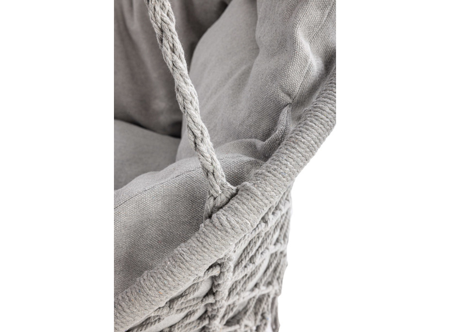 Hojdacie kreslo LUARO s operadlom - šedé - 80 cm + vankúš XXL