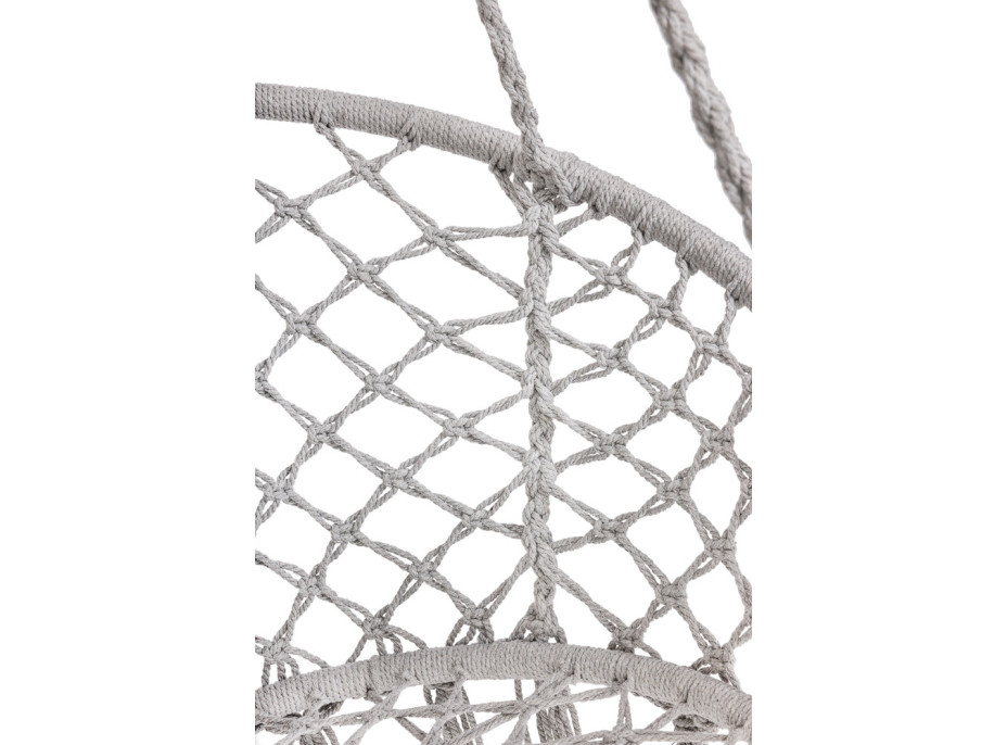 Hojdacie kreslo LUARO s operadlom - šedé - 80 cm + vankúš XXL