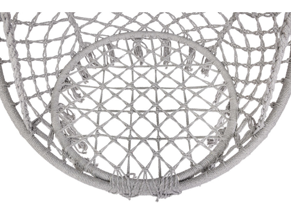 Hojdacie kreslo LUARO s operadlom - šedé - 80 cm + vankúš XXL