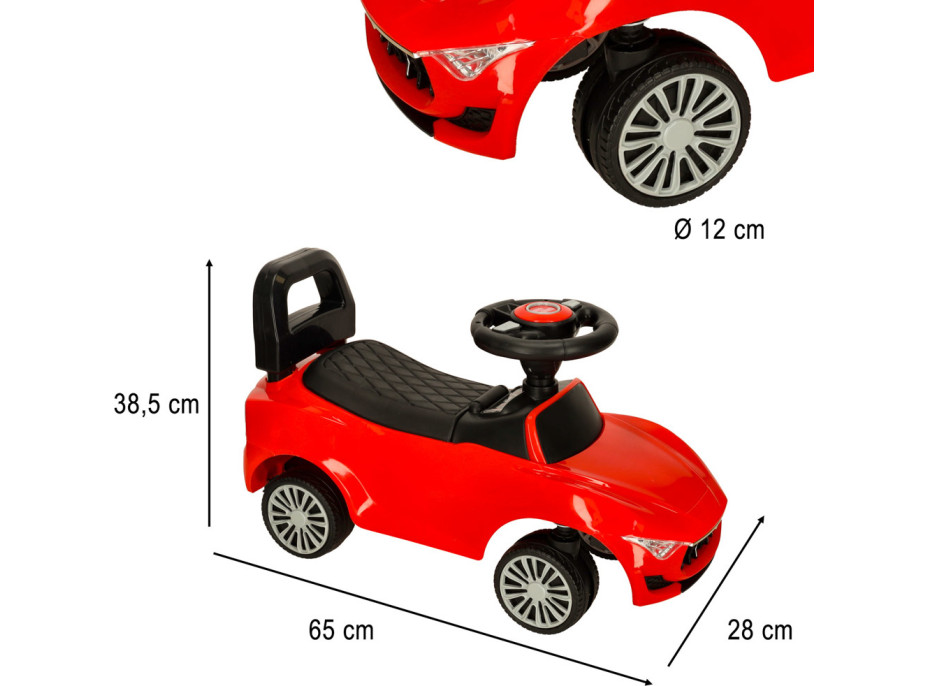 Odrážadlo so zvukom a svetlami - Autíčko - červené