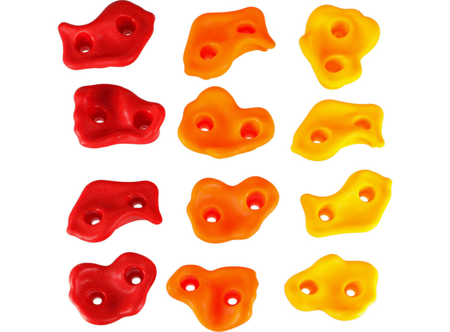 Lezecké úchyty pre deti - farebné 20 ks + skrutky