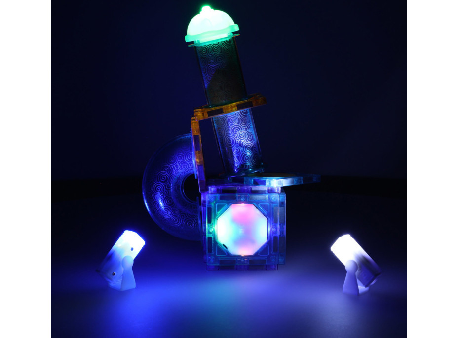 Svietiaca magnetická guličková dráha - 49 prvkov