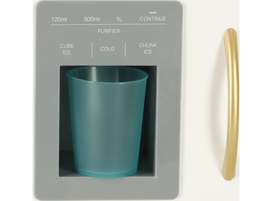 Detská drevená kuchynka s chladničkou - biela/zlatá