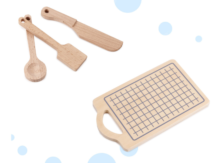 Detská drevená kuchynka MDF MODERN CLASSIC + príslušenstvo