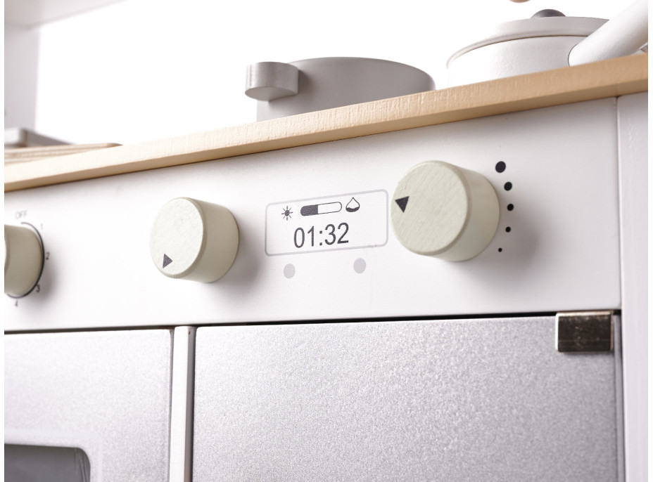 Detská drevená kuchynka MDF MODERN CLASSIC + príslušenstvo