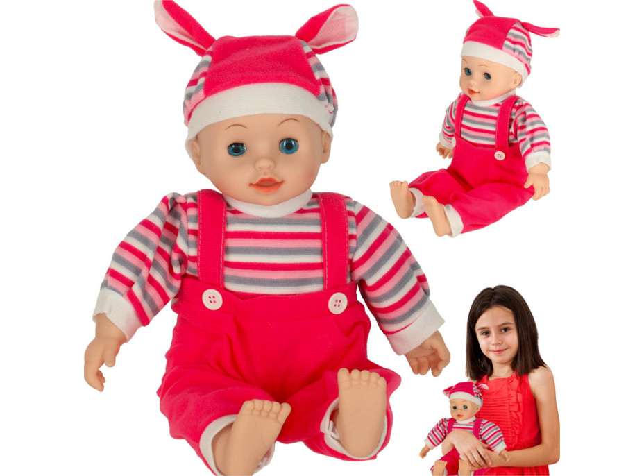 Detská bábika Maya so zvukom - ružová - 40 cm