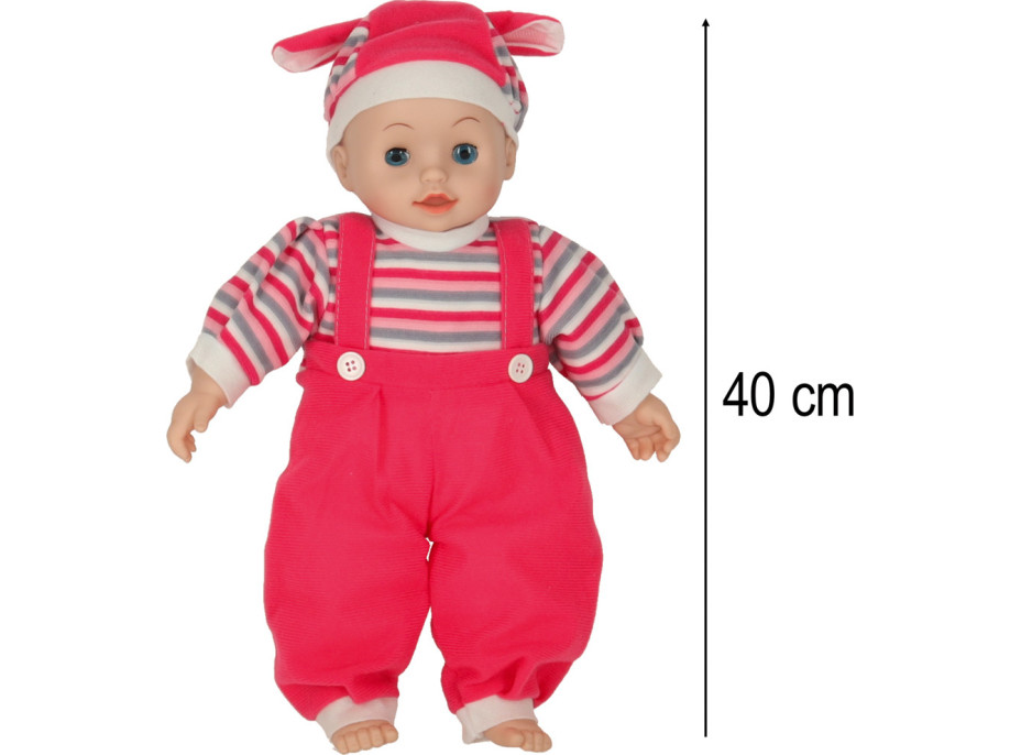 Detská bábika Maya so zvukom - ružová - 40 cm