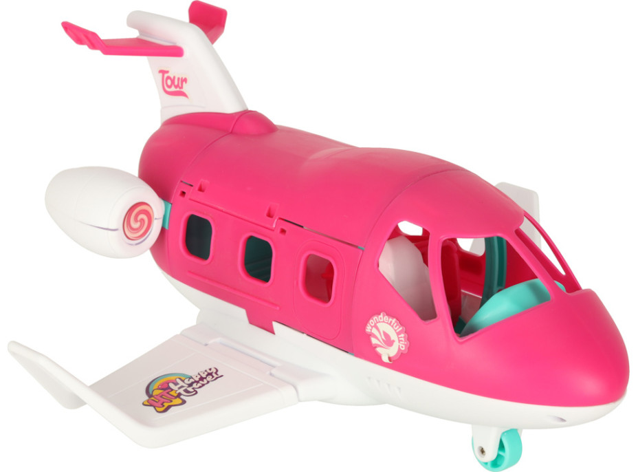Lietadlo pre bábiky s letuškou - ružové