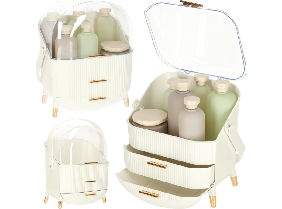 Organizér na kozmetiku - biely