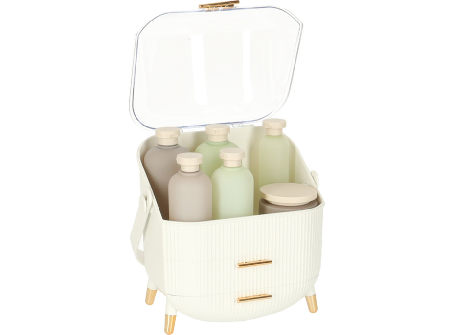 Organizér na kozmetiku - biely