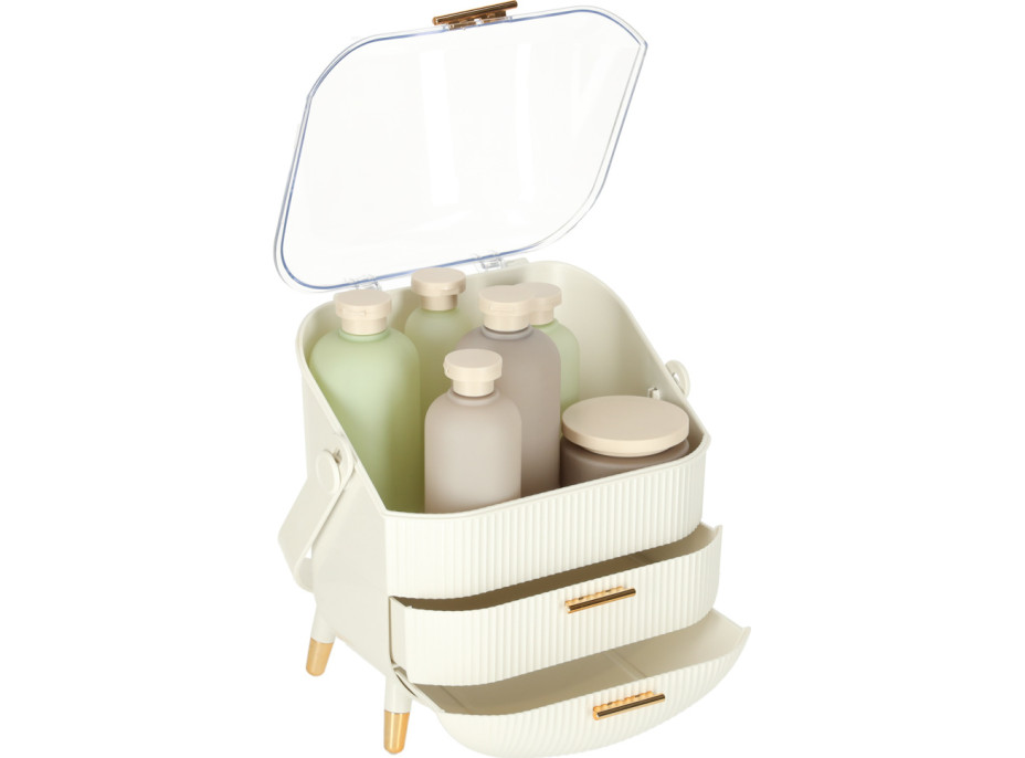 Organizér na kozmetiku - biely