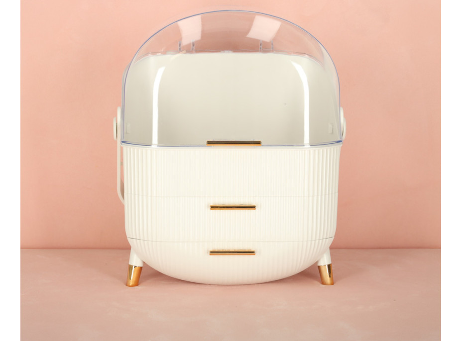 Organizér na kozmetiku - biely