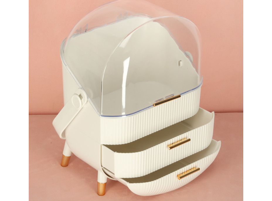 Organizér na kozmetiku - biely