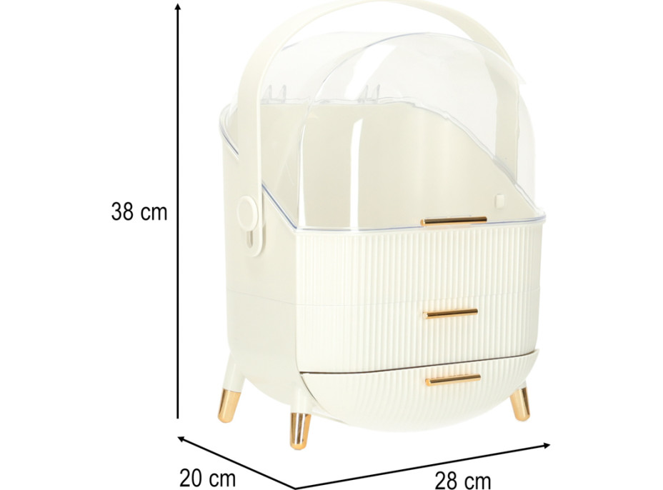 Organizér na kozmetiku - biely