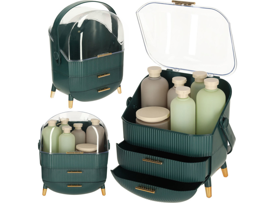 Organizér na kozmetiku - zelený