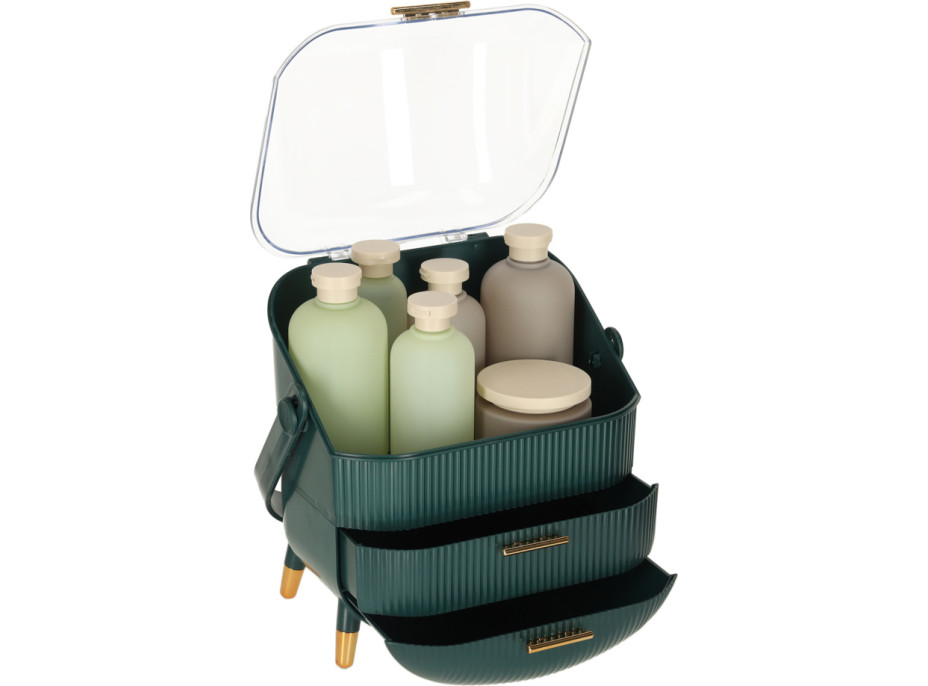 Organizér na kozmetiku - zelený