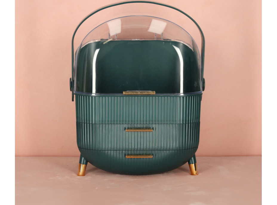 Organizér na kozmetiku - zelený