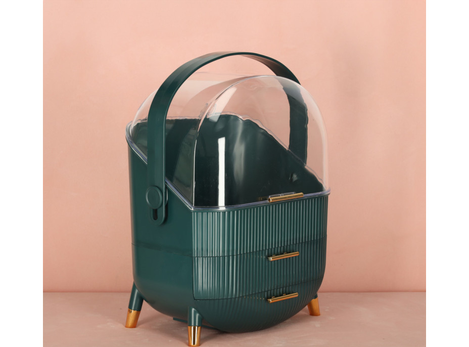 Organizér na kozmetiku - zelený