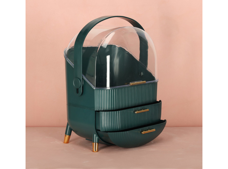 Organizér na kozmetiku - zelený