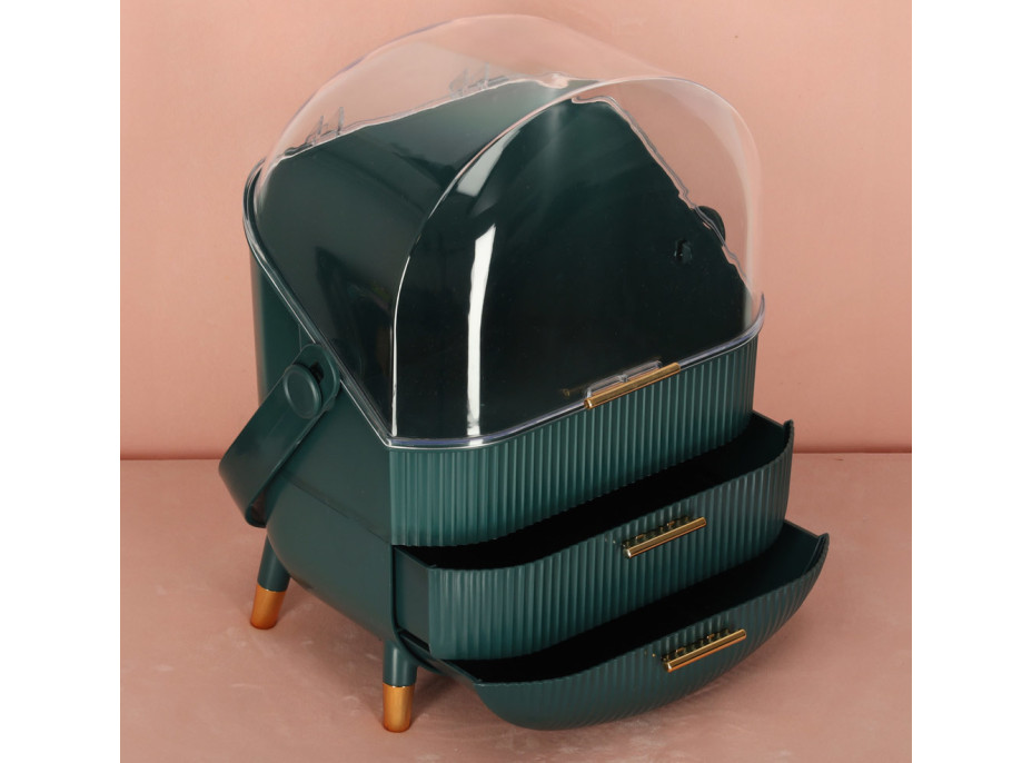 Organizér na kozmetiku - zelený