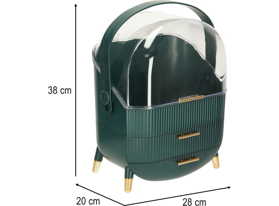Organizér na kozmetiku - zelený